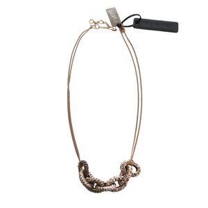 J CREW Pave crystal links necklace NWT